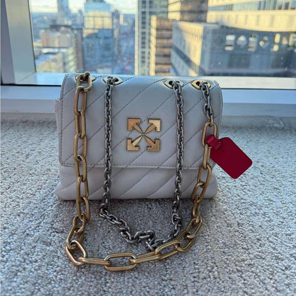 Off-White
Jackhammer 24 leather handbag
White, Leather
